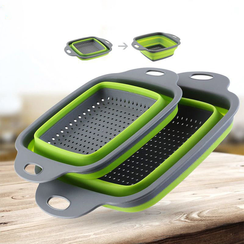 Kitchen Gadgets Dropshipping - LMETJMA مربع مصفاة قابلة للطي سيليكون