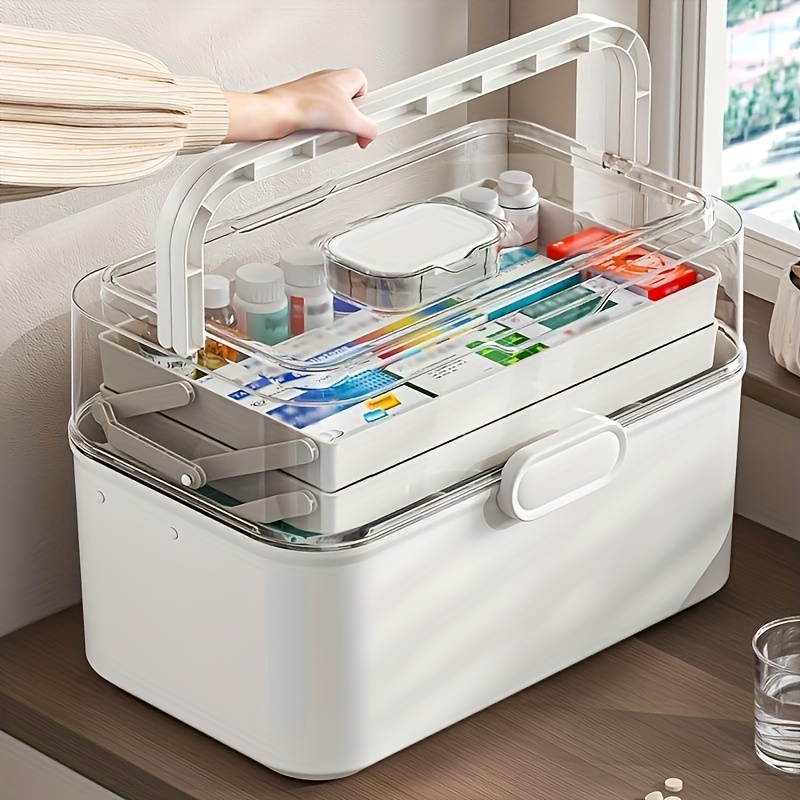 Kitchen Gadgets Cabinet - صندوق تخزين أدوية كبير السعة بغطاء