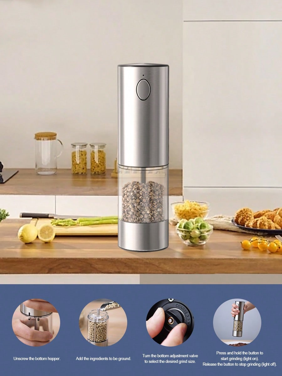 Kitchen Gadgets Ideas - مجموعة مطحنة ملح وفلفل كهربائية مكونة