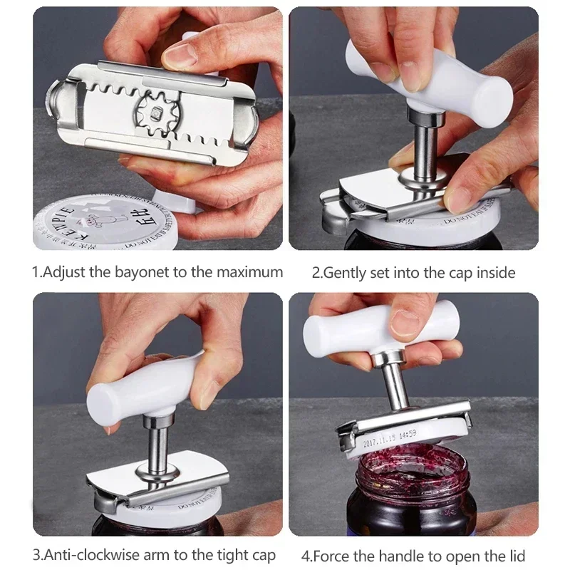 متعددة الوظائف غطاء زجاجة فتاح - مراجعة Kitchen Gadgets Jar Openers وسعره