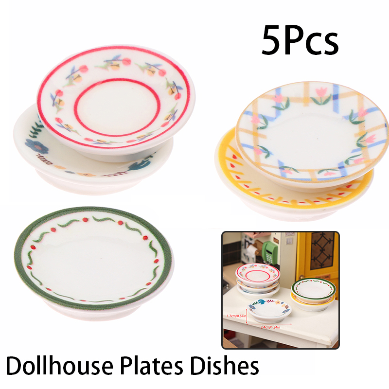 5 قطعة 1/12 دمية أطباق صغيرة أ - مراجعة Kitchen Gadgets Wholesale وسعره