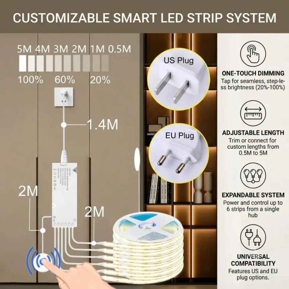شريط إضاءة LED بتقنية COB مع ت - مراجعة Kitchen Gadgets Cabinet وسعره