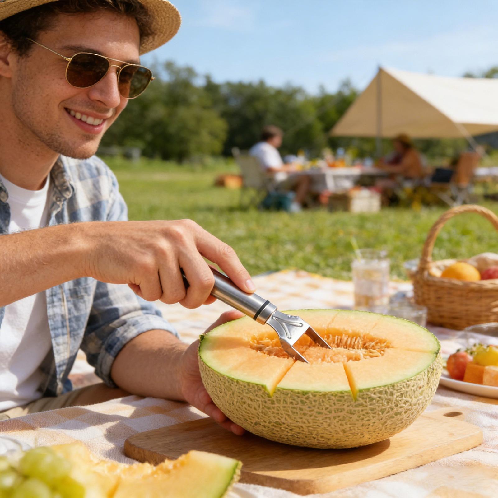أداة تقطيع البطيخ 2 في 1 مع شو - مراجعة Watermelon Slicer Cutter وسعره