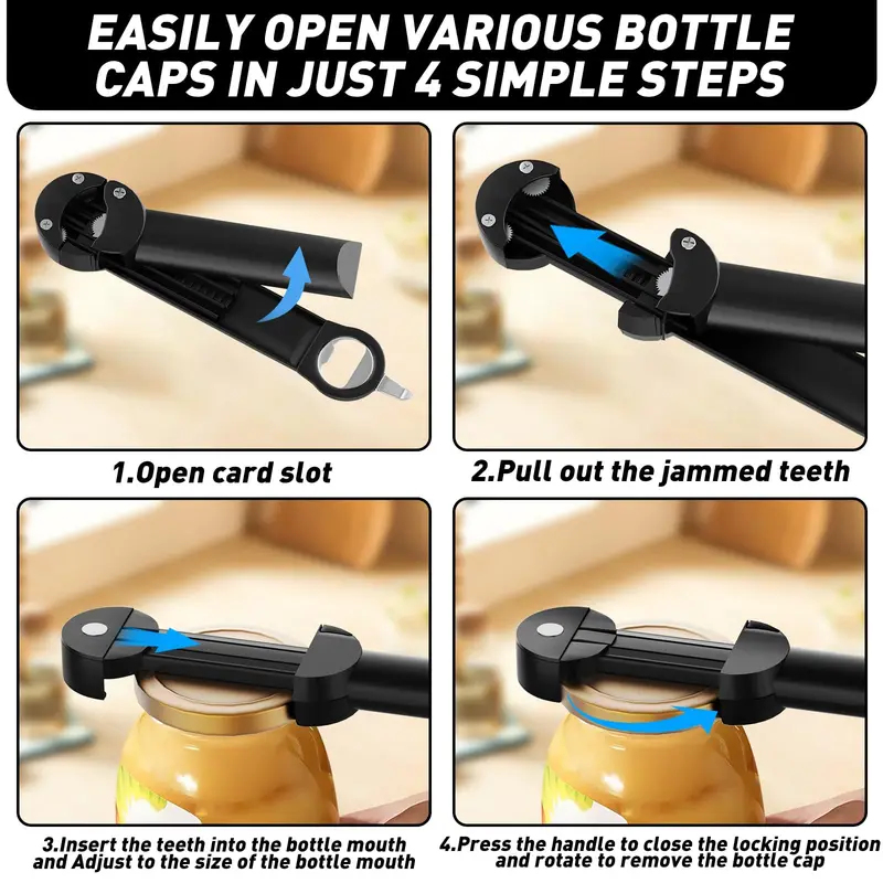 فتاحة زجاجات متعددة الوظائف قا - مراجعة Kitchen Gadgets Jar Openers وسعره